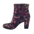 Load image into Gallery viewer, Saint Laurent Black / Fuchsia / Gold Metallic Floral Brocade Jacquard Ankle Boots
