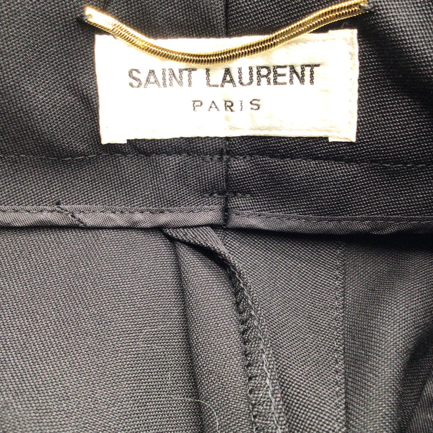 Saint Laurent Black 2019 Cropped Wool Pants