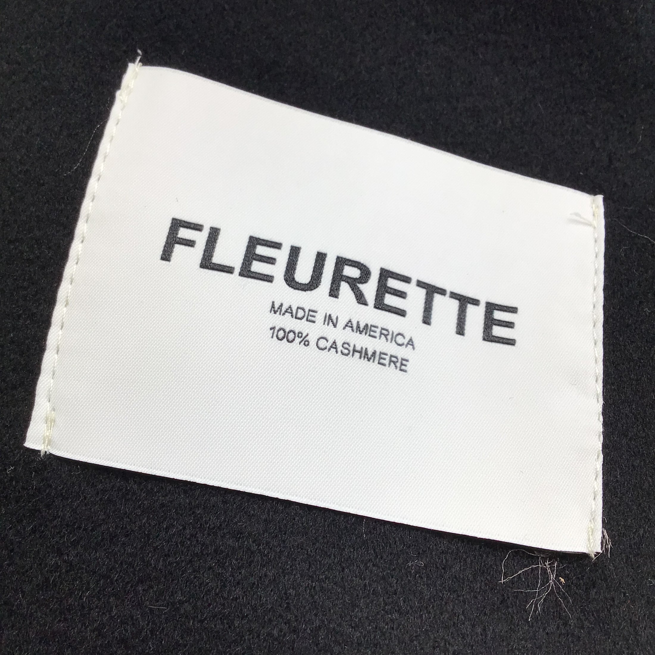 Fleurette Black Mid-Length Two Button Cashmere Coat