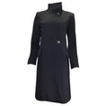 Load image into Gallery viewer, Fleurette Black Mid-Length Two Button Cashmere Coat
