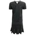 Load image into Gallery viewer, Brunello Cucinelli Charcoal Grey Sleeved Cotton Short Casual Dress
