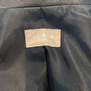 ALAÏA Black Leather Double Breasted Jacket