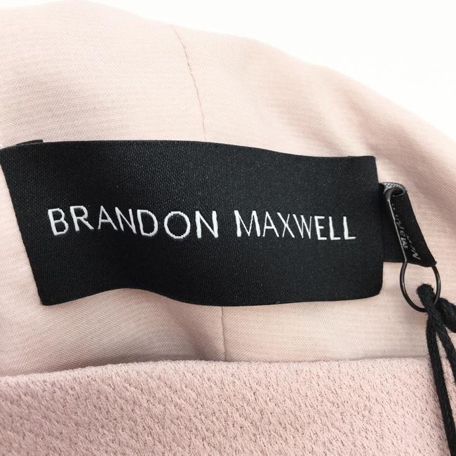 Brandon Maxwell Pink Fan Pleated One Shoulder Top