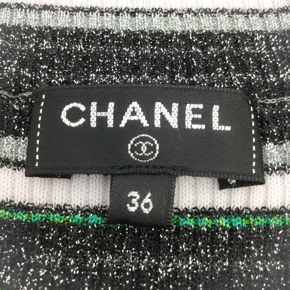 Chanel Black / Green / Gray Striped Tee Shirt – Roundabout Resale Couture