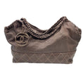 Load image into Gallery viewer, Chanel Handbag Metallic Brown Leather Hobo Bag
