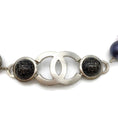 Load image into Gallery viewer, Chanel Purple/Olive Silver Tone Necklace
