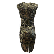 Kalinka Black / Gold Mosaic Cocktail Dress