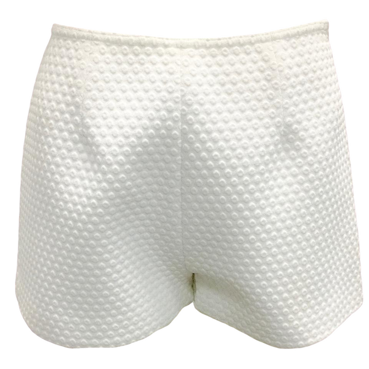 ALAÏA White Textured Shorts