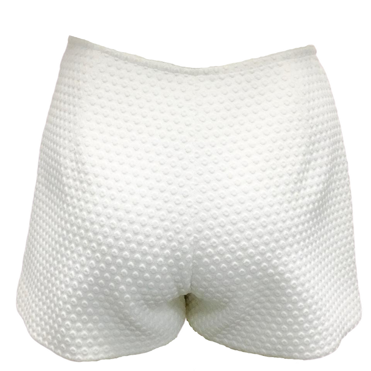 ALAÏA White Textured Shorts