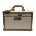 Load image into Gallery viewer, Brunello Cucinelli Leather Train Case Beige Canvas Weekend/Travel Bag
