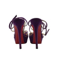 Load image into Gallery viewer, Christian Louboutin Purple Woven Front Ankle Strap Platforms
