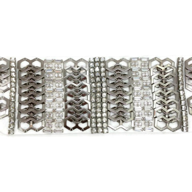 Erickson Beamon White / Silver Set Of 2 Cuffs 4