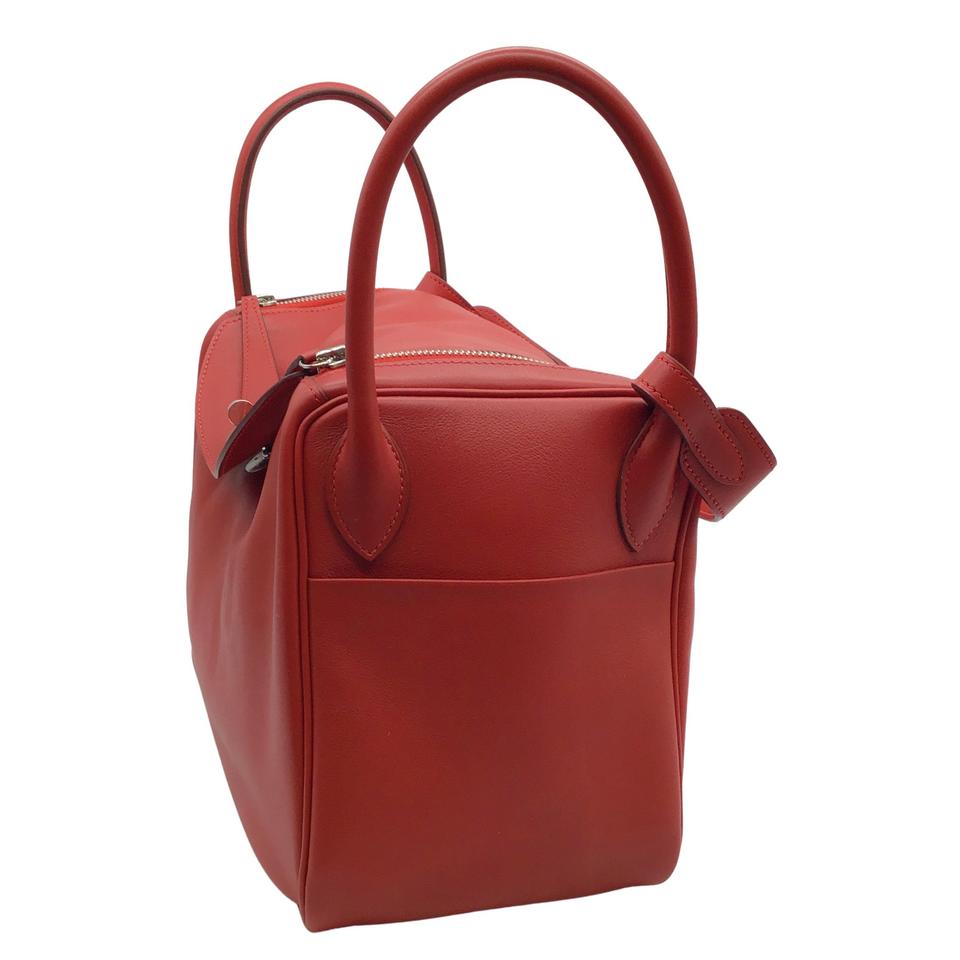 Hermès Lindy 2008 Rouge Togo Leather 30cm Shoulder Bag