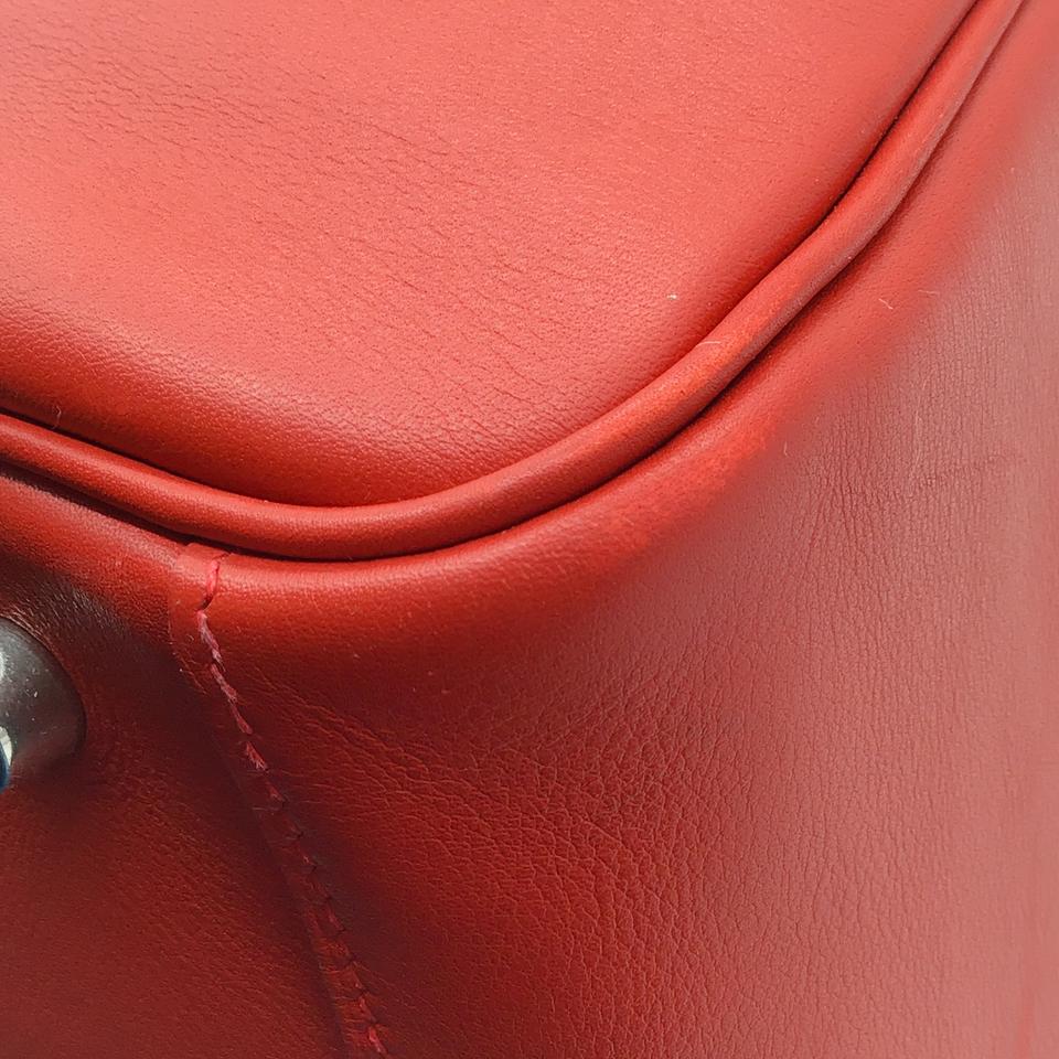 Hermès Lindy 2008 Rouge Togo Leather 30cm Shoulder Bag