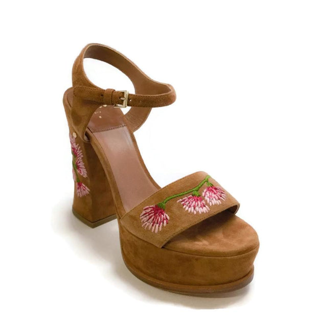 Laurence Dacade Camel Pearla Embroidered Platforms