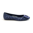 Load image into Gallery viewer, Roger Vivier Navy Blue Gommette Buckle Sequined Flats
