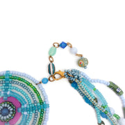 Erickson Beamon Turquoise / Purple Beaded Circle Necklace