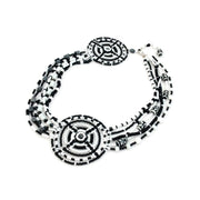 Erickson Beamon Black / White Beaded Circle Necklace