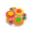 Load image into Gallery viewer, Erickson Beamon Red / Yellow / Multi Round Enamel Flower Brooch
