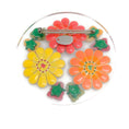 Load image into Gallery viewer, Erickson Beamon Red / Yellow / Multi Round Enamel Flower Brooch
