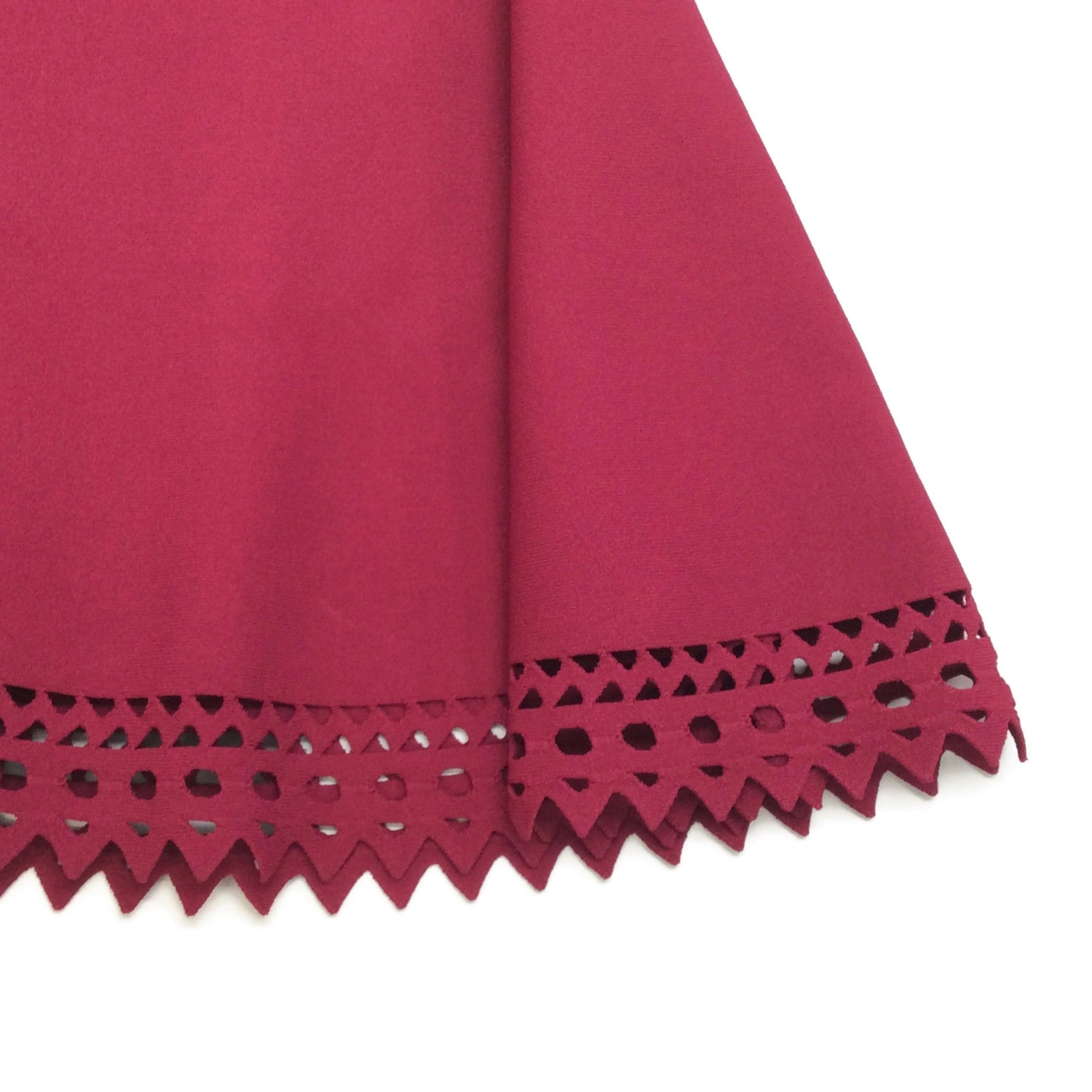 ALAÏA Raspberry Sleeveless with Cut Out Hem  Dress