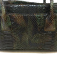 Load image into Gallery viewer, Chanel Green / Brown Multi Python Skin Cerf Tote
